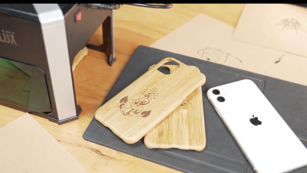 オリジナルデザインのiPhoneケース,Wainlux K6 , レーザー加工, DIY, クラウドファンディング, Kickstarter