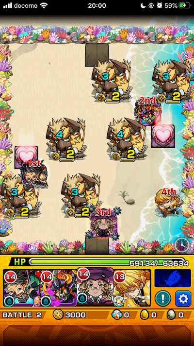 モンストケモミミガールズステージ2