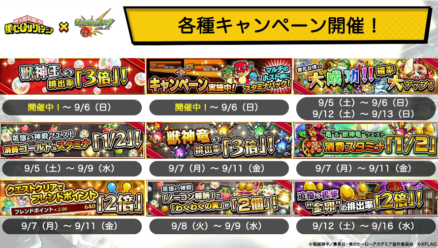 1各種キャンペーン情報