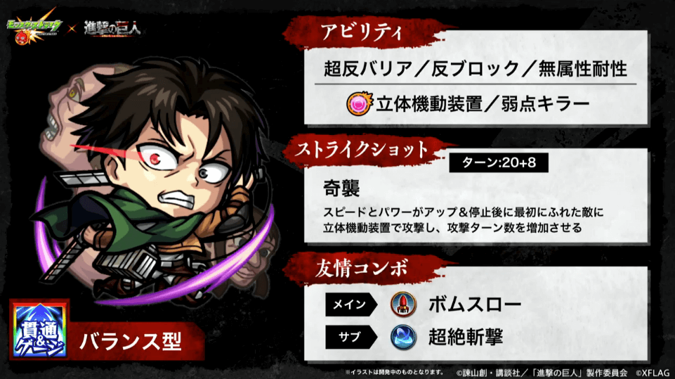 リヴァイ兵士長ステータス