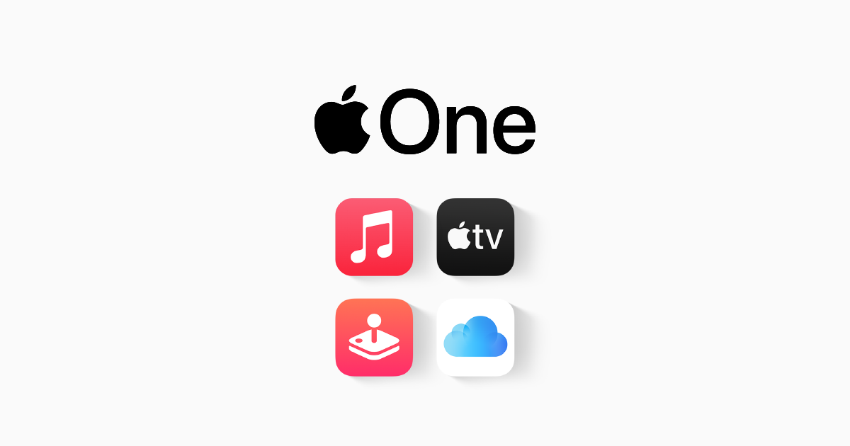 『Apple One』提供開始! Apple Music／Arcade／TV+、iCloudのサブスク全部まとめで1,100円
