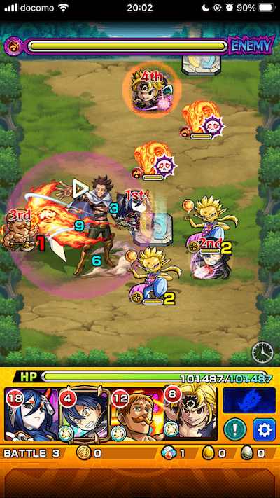 ステージ3モンストデリエリ攻略七つの大罪コラボ