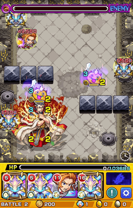 モンストアーサーvs真夏侯惇七つの大罪コラボ2