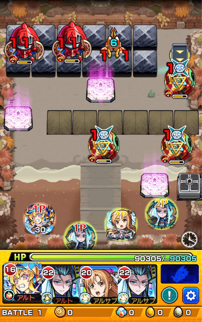 モンストトレノバ攻略ステージ1(秘海の冒険船)