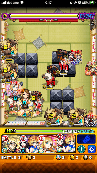 モンストかのとうしみるくステージ3
