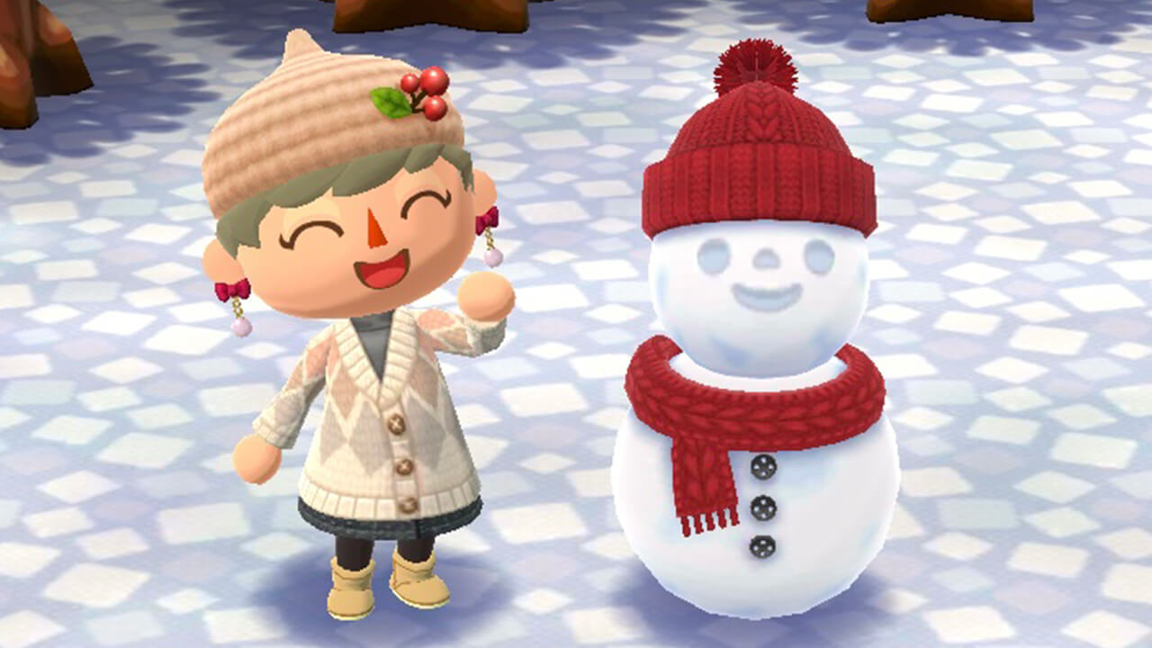【どうぶつの森】期間限定イベント! 組み合わせ自由な雪だるまで遊ぶ! 【ポケ森日記#14】