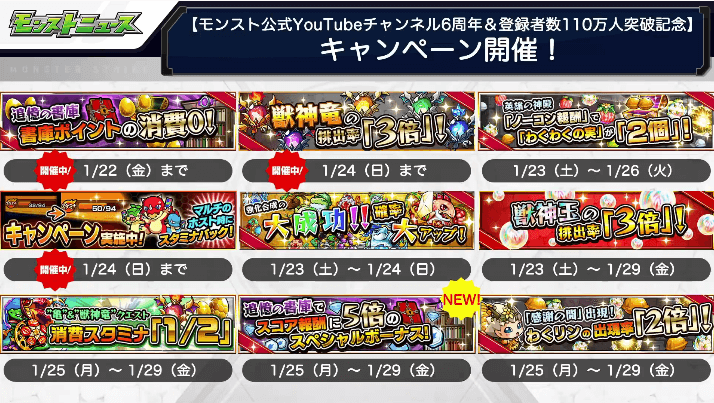 4おさらい:キャンペーン情報