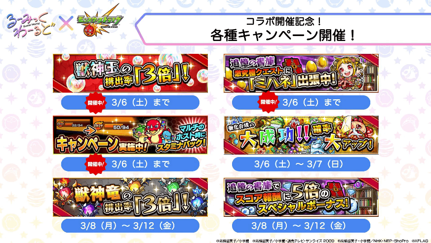4おさらい:各種キャンペーン情報
