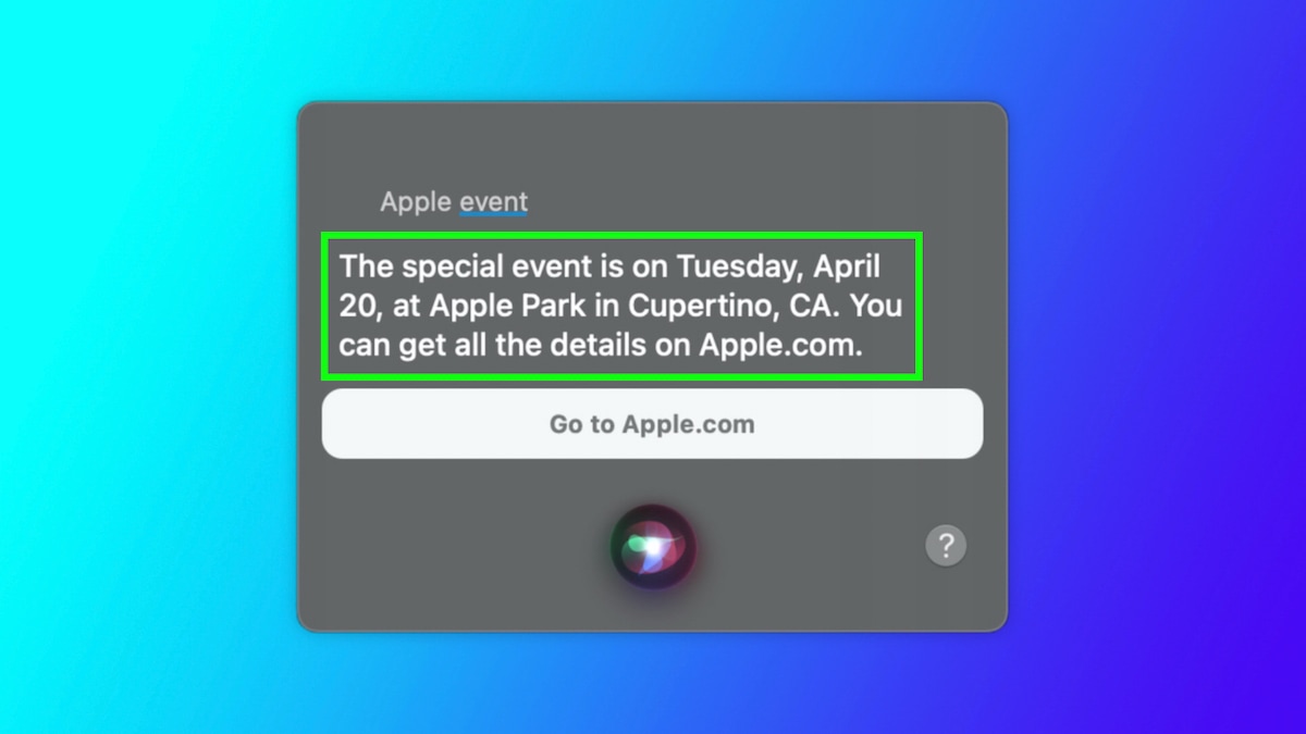 Siriが口を滑らせた？ Appleの発表イベントの日時がリーク