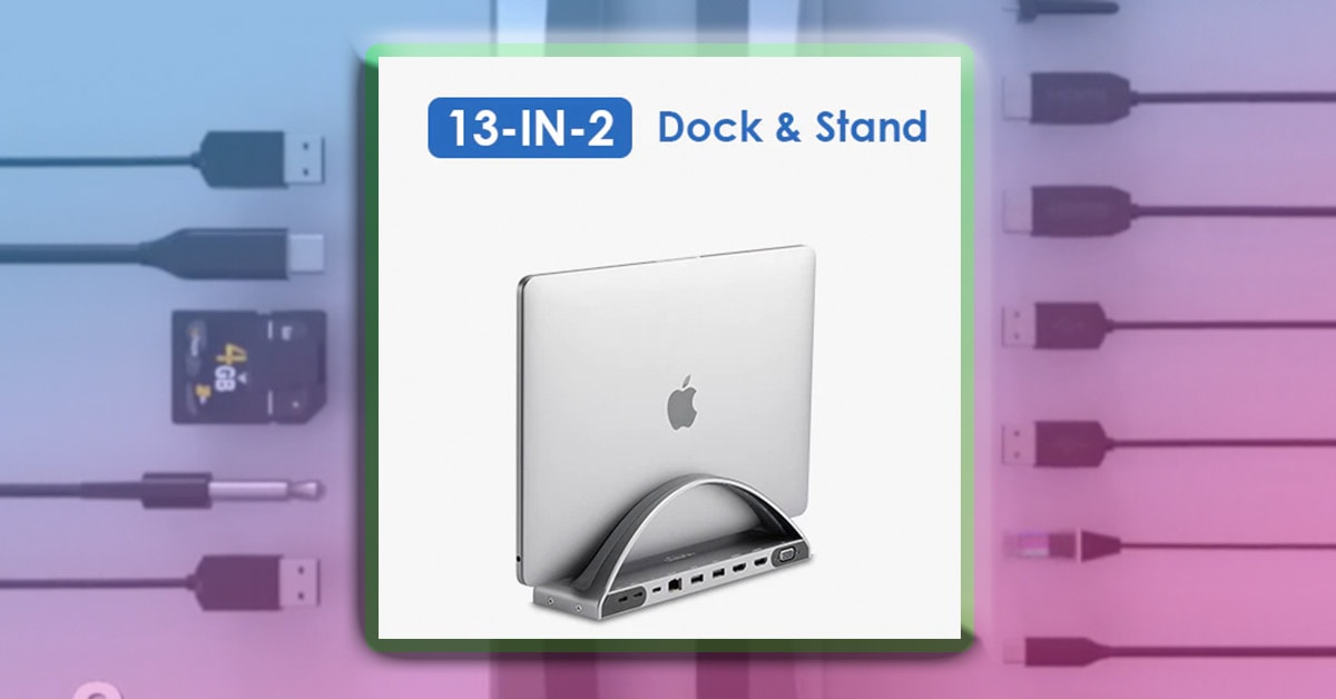 MacBookスタンドに13個のUSB・HDMI・VGAポートやSD カードスロットが付いた『4URPC-ZC01』