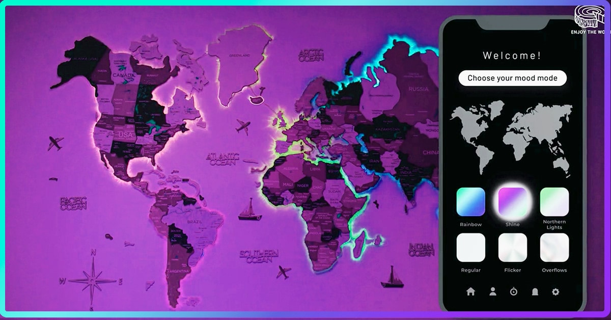 5400万円を集めた“光る世界地図”がオシャレ → 確かにこれは欲しくなる！