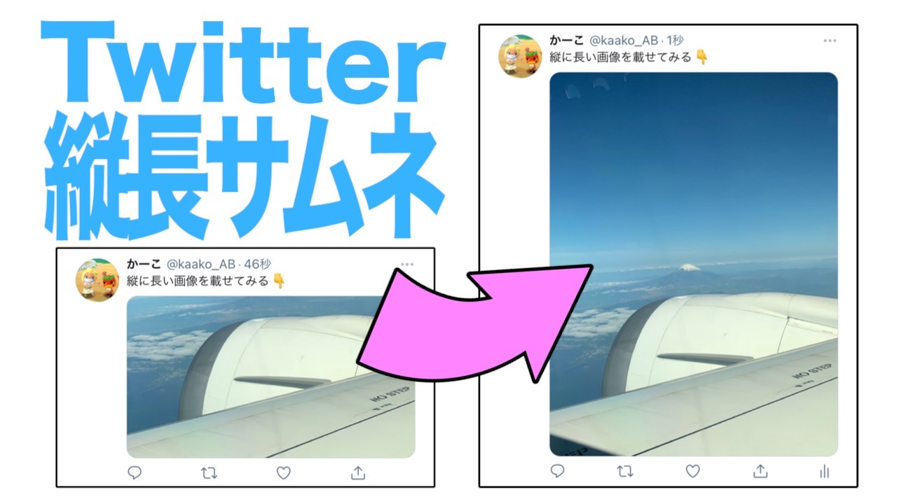 【Twitter】縦長サムネ実装! その比率は? どれくらい縦長でも表示されるか検証してみた。