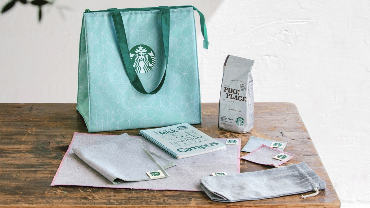 【スタバ】抽選販売「Starbucks 25th Greener Coffee Set」6/17エントリー開始。クーラーバッグやランチョンマットの記念セットがかわいい!