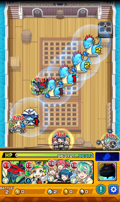 モンストゴメちゃん攻略ステージ2