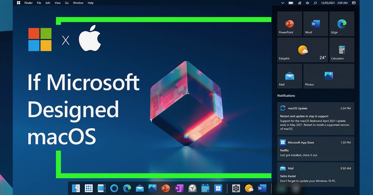 もしAppleの『macOS』をマイクロソフトがデザインしたら？→海外掲示板で「アレにそっくり」と話題に