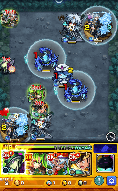 モンスト氷月ステージ2