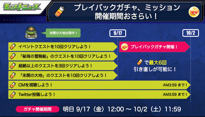 3ミッションや開催期間をおさらい
