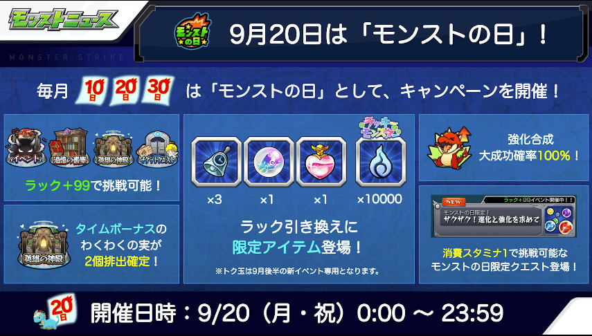 69/20はモンストの日