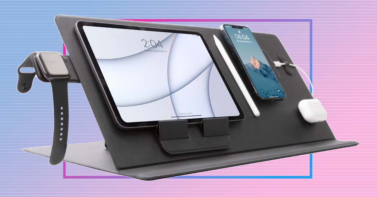 iPhoneやiPad、MacBookを快適な角度で使えて机の上が整理整頓できるデスクマット兼スタンド『Smart Desk Mat』by MOFT がスゴい！