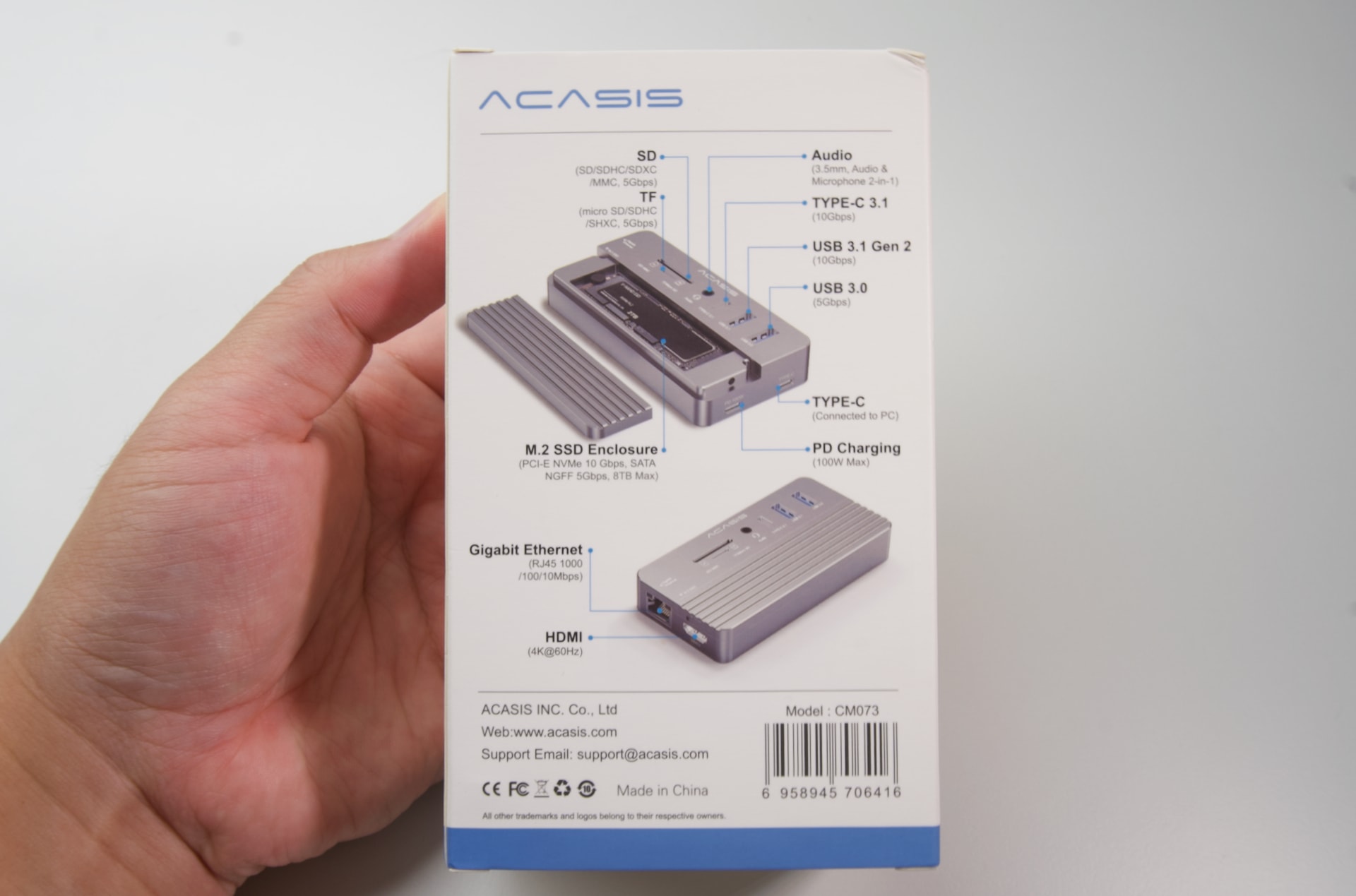 USB-Cハブ,SSDケース,ACASIS,HDMI,