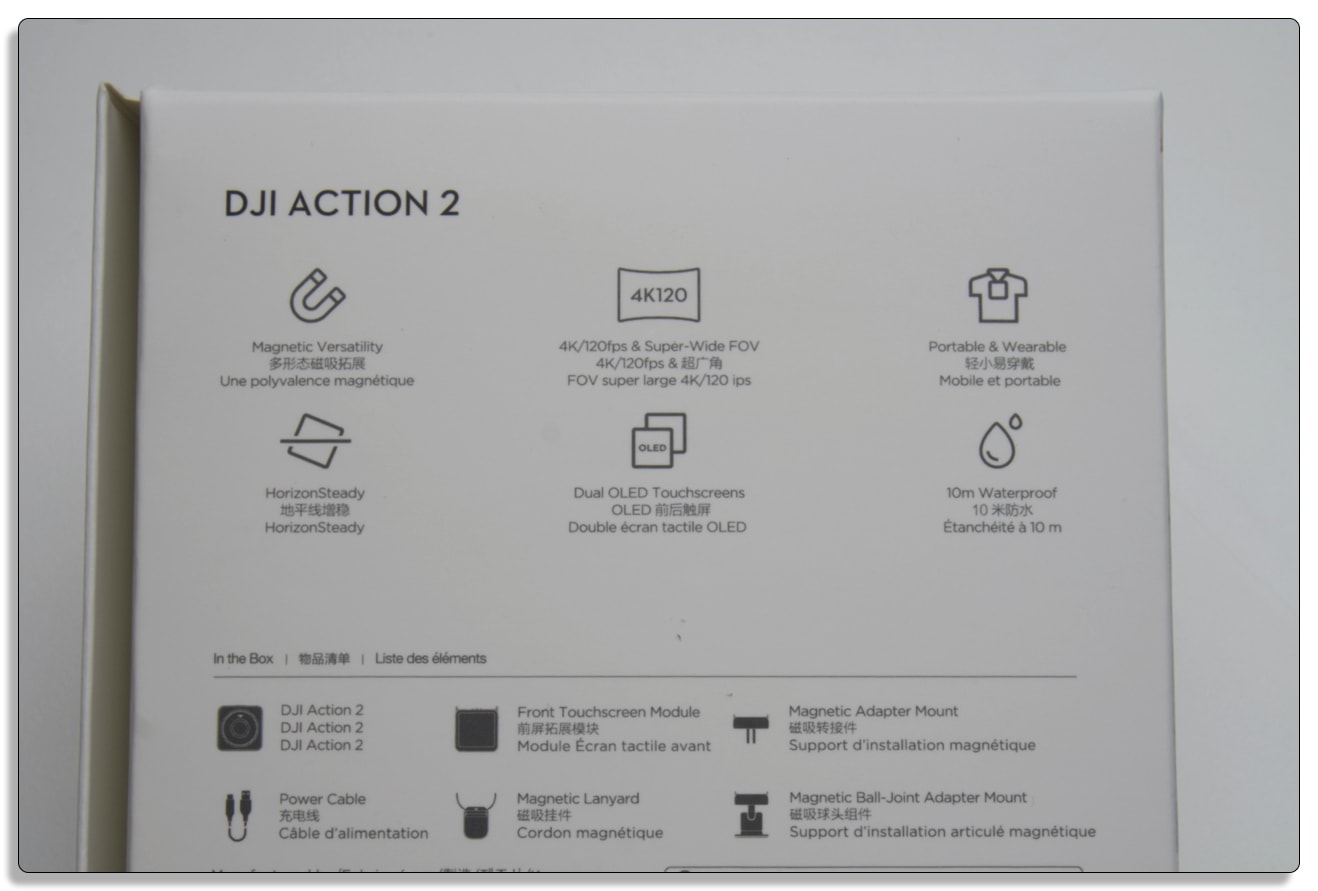 DJI Action 2, おもな特徴
