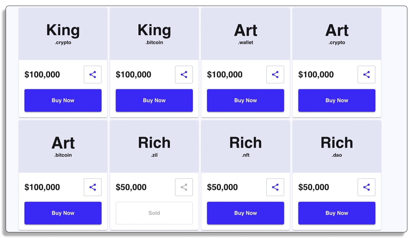 Unstoppable Domains, アンストッパブル ドメイン,仮想通貨,暗号資産,プレミアムドメイン