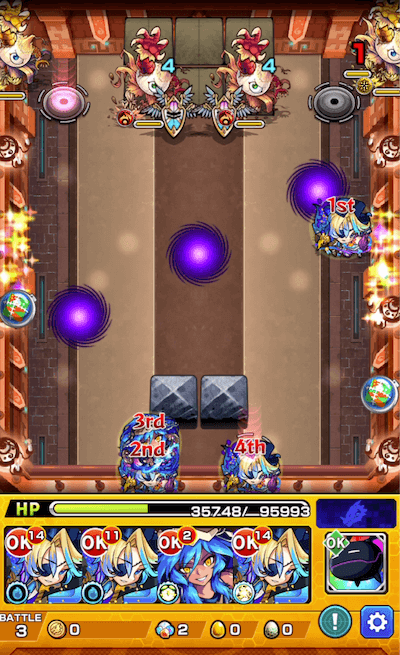 モンストえびすステージ3クロスドクロ後