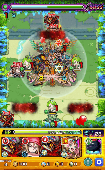 拠点28ボス1クロスドクロ発動後