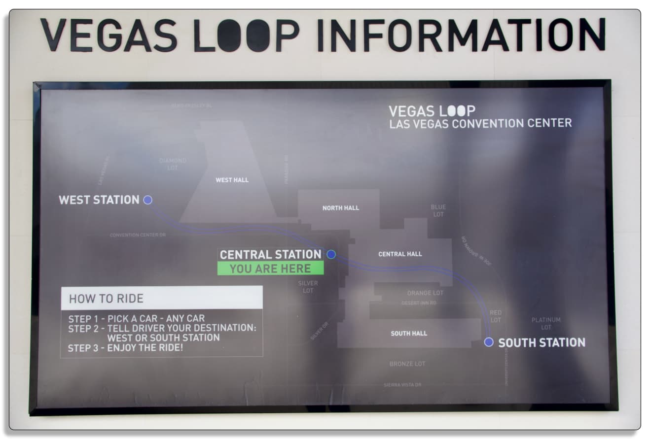 ボーリングカンパニー,boringcompany,ラスベガス, Las Vegas Loop,トンネル,Tunnel, LVCC Central Stationのディスプレイ