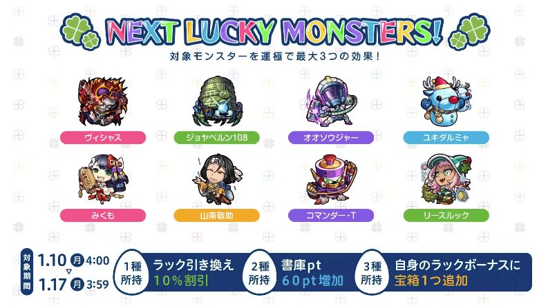 43次週のラッキーモンスター