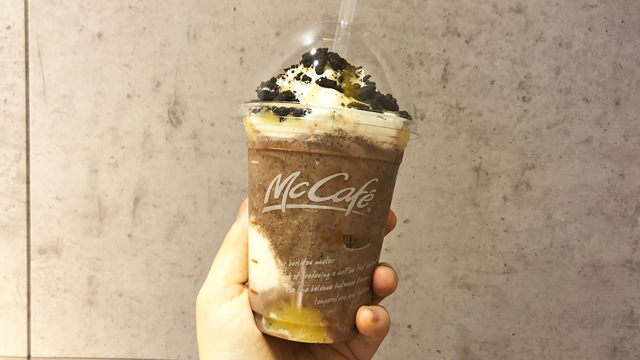 【マクドナルド】マックカフェ新作「オレオクッキーチョコバナナフラッペ」飲んでみた!  どんな味? カロリーや価格もまとめてチェック!