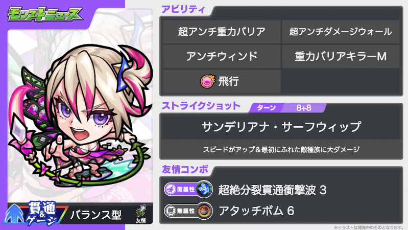 11ブーゲンビリアのステータス