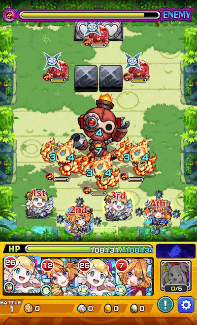 モンスト拠点36ステージ1