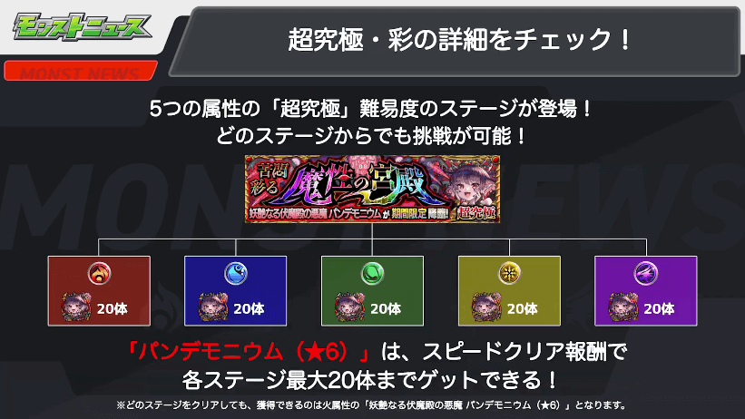 9超究極・彩は5属性。