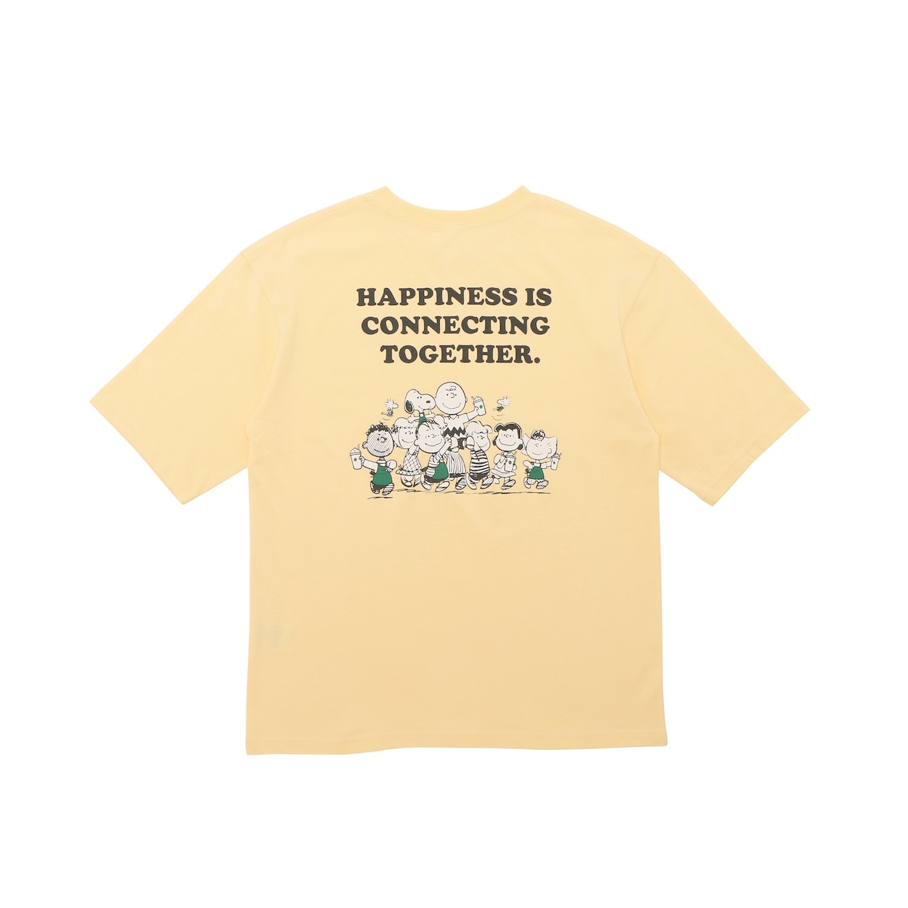 オーバーサイズTシャツ PEANUTS イエロー/グレー 各S-M/L-XL