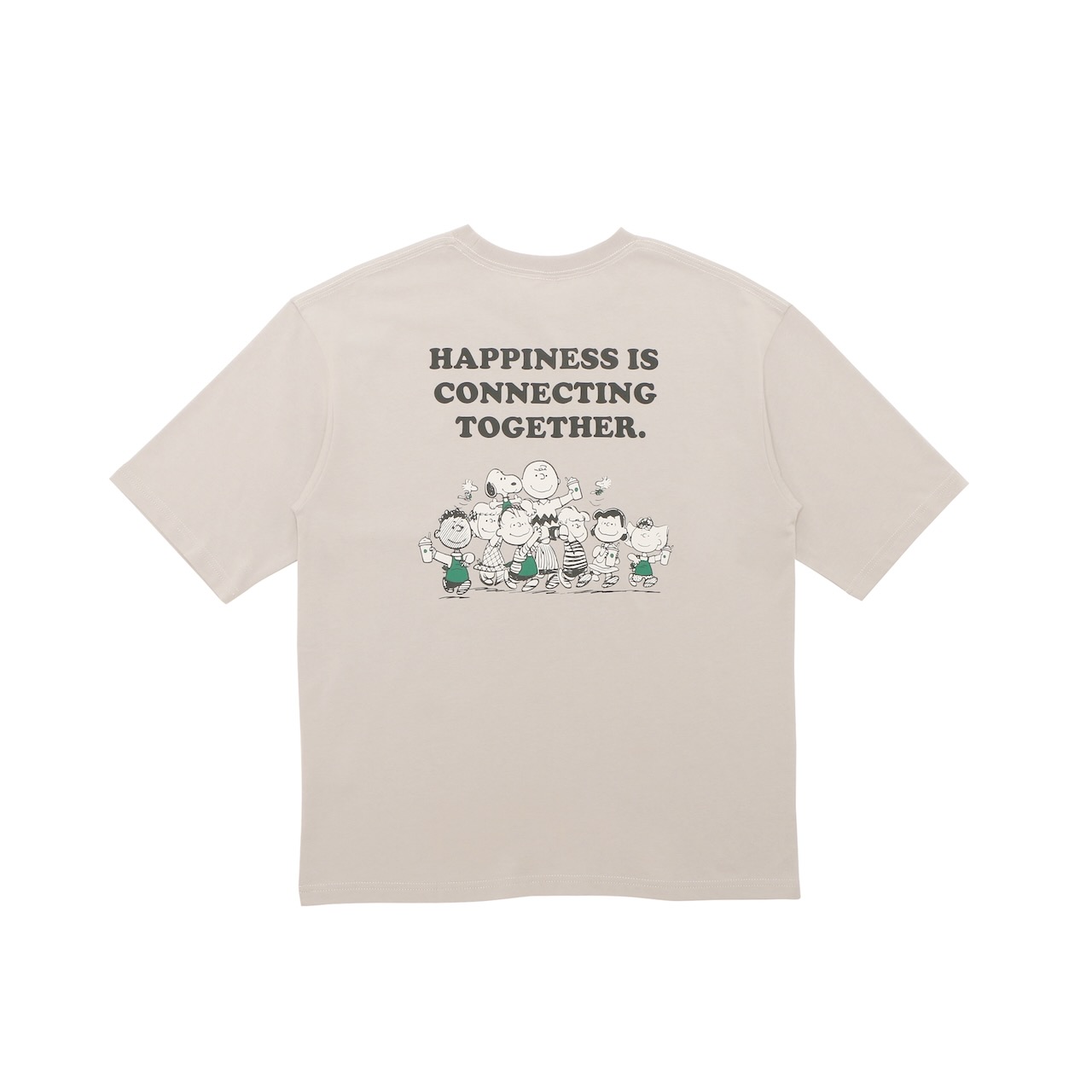 オーバーサイズTシャツ PEANUTS イエロー/グレー 各S-M/L-XL