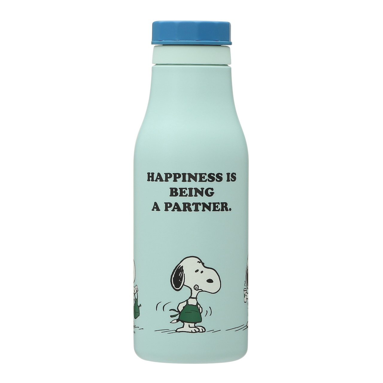 ステンレスロゴボトルPEANUTS 473ml オフホワイト/グリーン/ブルー