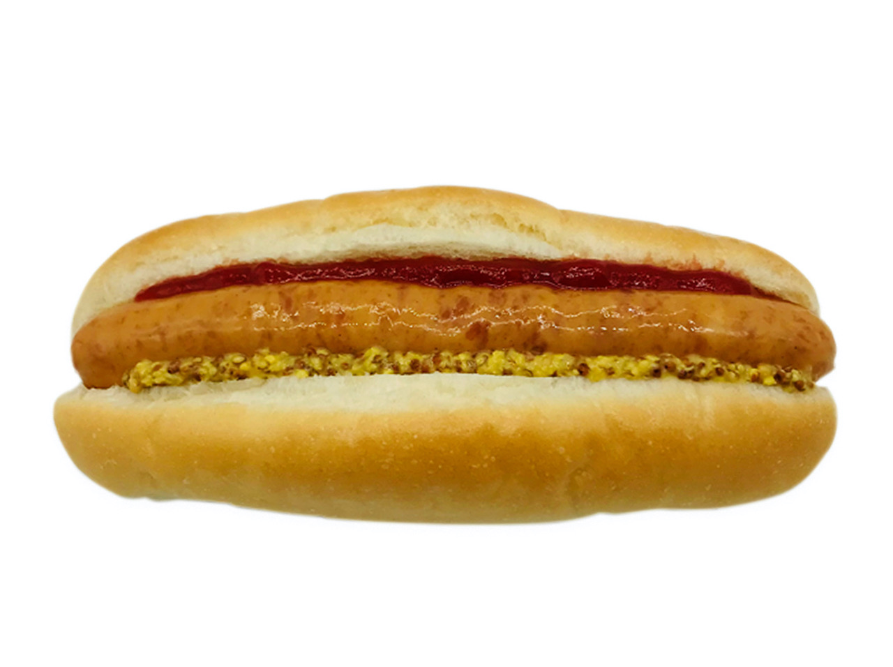 人気のソーセージ「シャウエッセン」を挟んだホットドッグです。味付けはシンプルにケチャップとマスタードを使用しました。