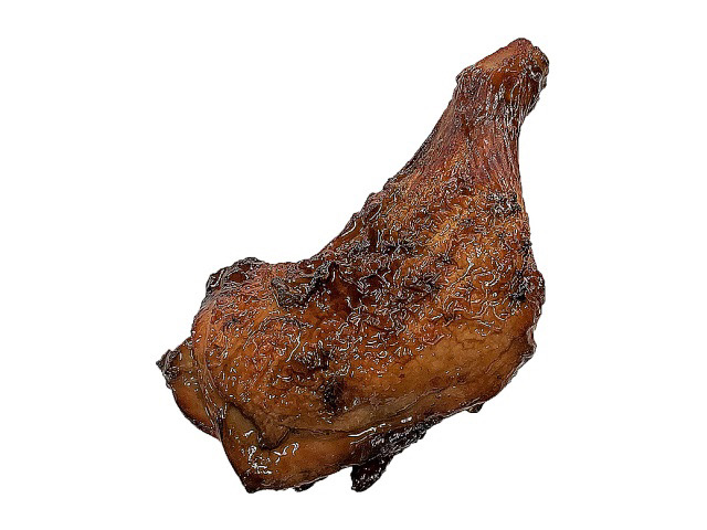 食べ応えのある骨付きの鶏もも肉を炭火で丁寧に焼き上げたローストチキンです。