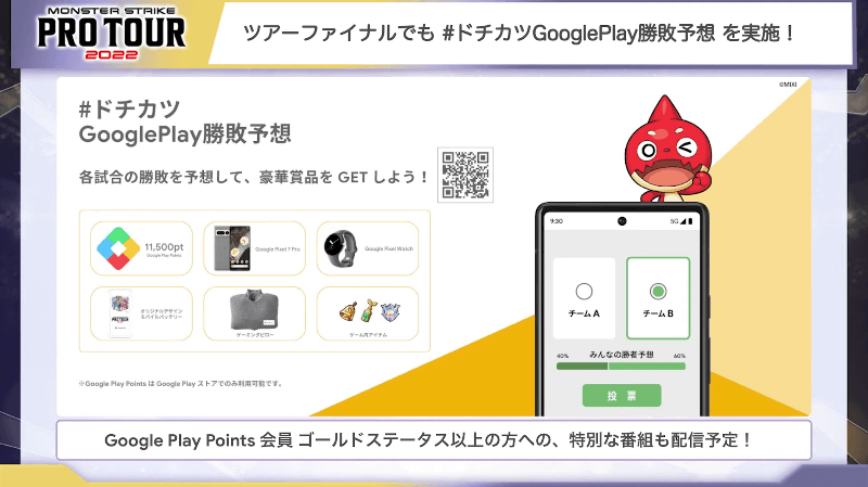 ツアーファイナルでも#ドチカツGooglePlay勝敗予想を実施