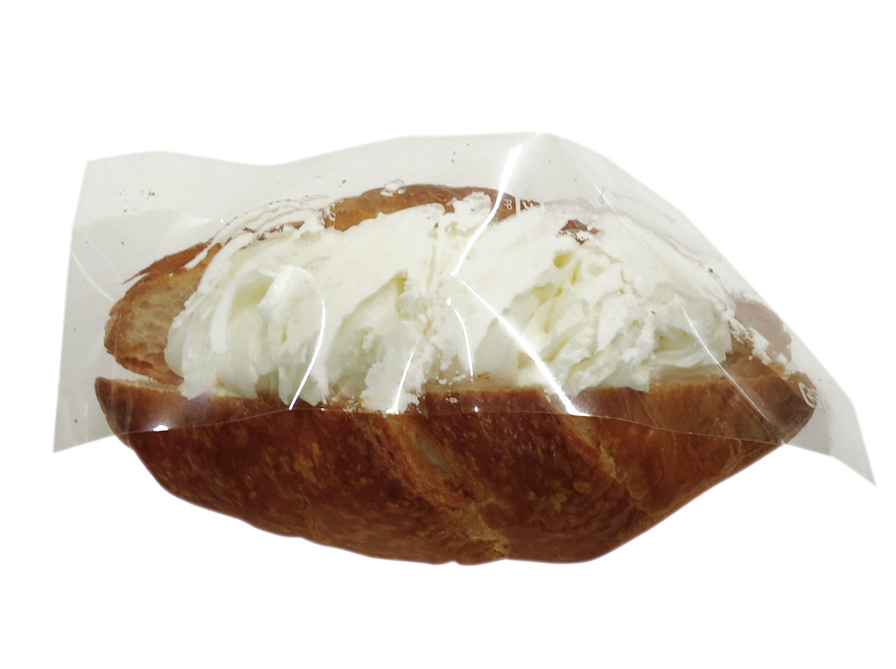 さっくりとしたデニッシュ生地に、ホイップクリームをしぼった菓子パンです。
