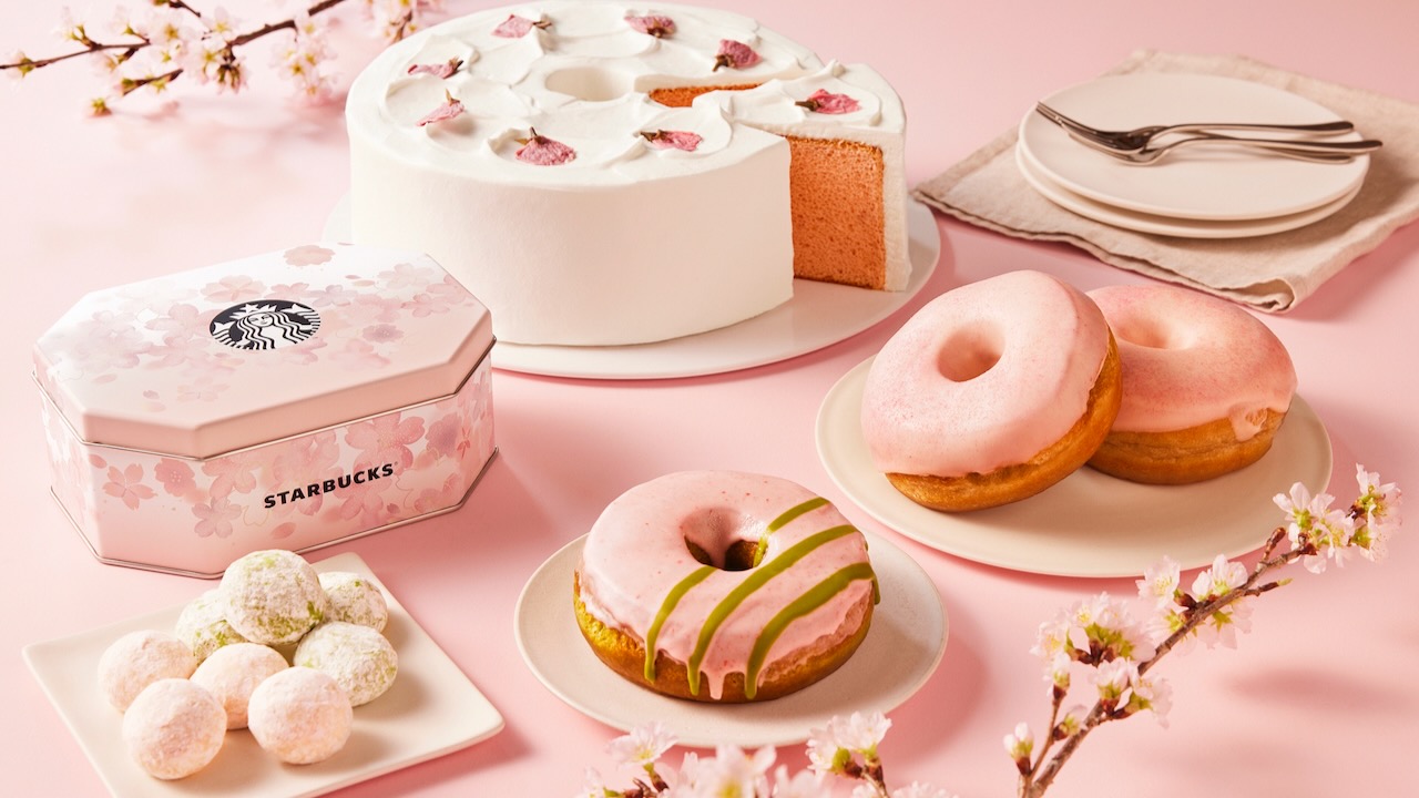 【スタバ新作】さくらドーナツやシフォンケーキなどSAKURAシーズンフードが登場! 2/15から