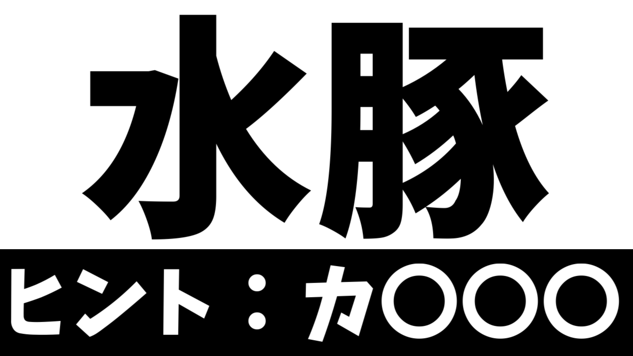 【難読漢字】「水豚」これなんて読む？なんて名前の動物？