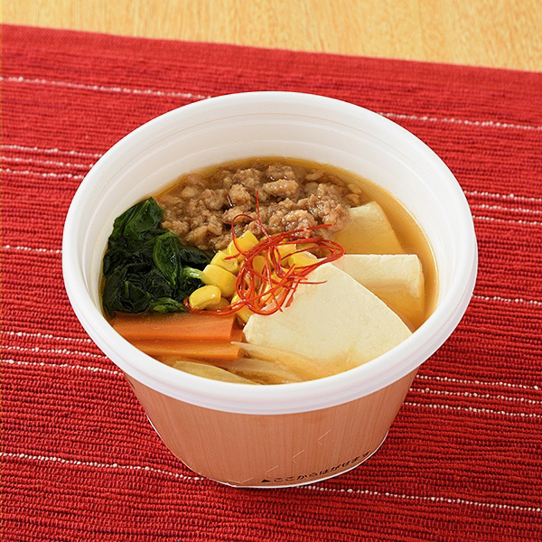 6品目野菜味噌ラーメン風豆腐スープ
