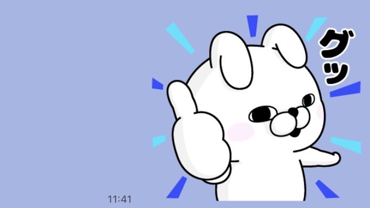 大人気「うさぎ100％」のLINEスタンプが無料配信中!即レスに使いやすくてオススメ!!