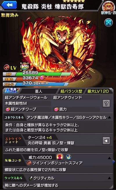 煉獄杏寿郎ステ