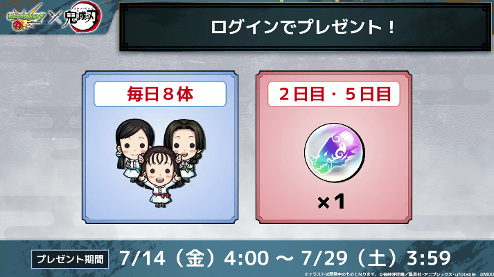 45ログインプレゼント詳細