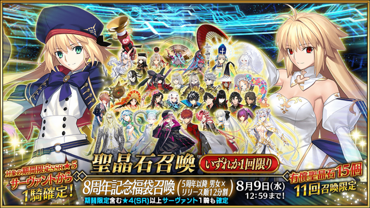 【FGO】福袋召喚2023が開始。今年の区分けは特殊なので要注意。