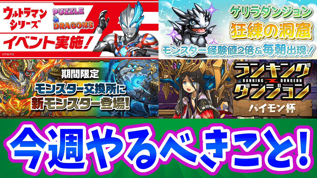 【パズドラ】今すぐ交換所ドラゴンを育てよう！【今週やるべきこと】