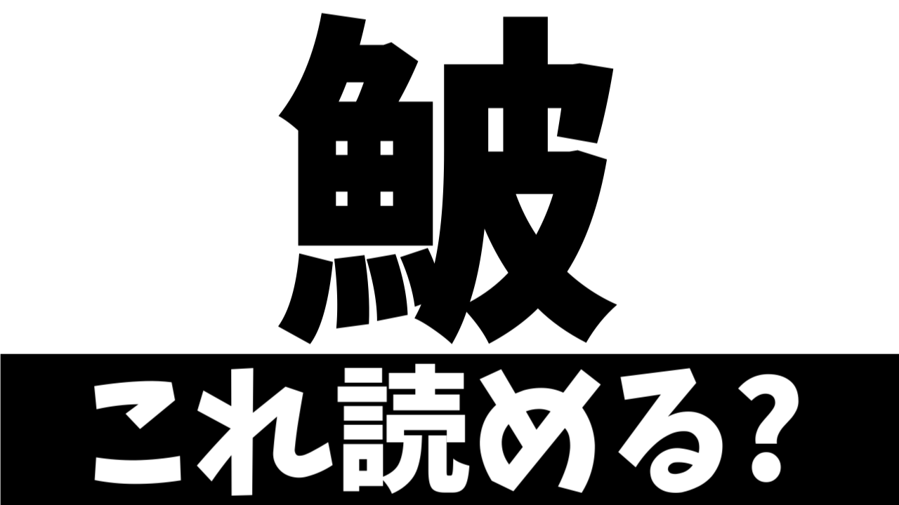 【難読漢字】魚の皮？“鮍”この魚の読み方は？